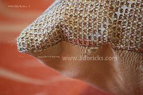 Jute Fabric with glossy net patterns